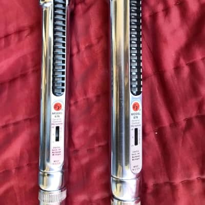 2 Vintage 1960's Electro Voice 676 Dynamic Cardioid Microphones Cables & Clips!! image 9