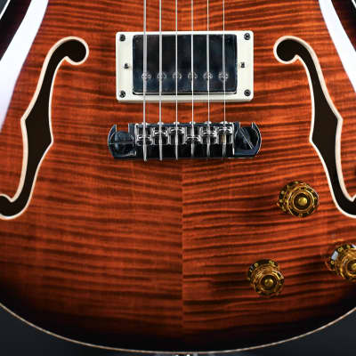 PRS SE Hollowbody II Piezo Orange Tiger Smokeburst #744 image 4