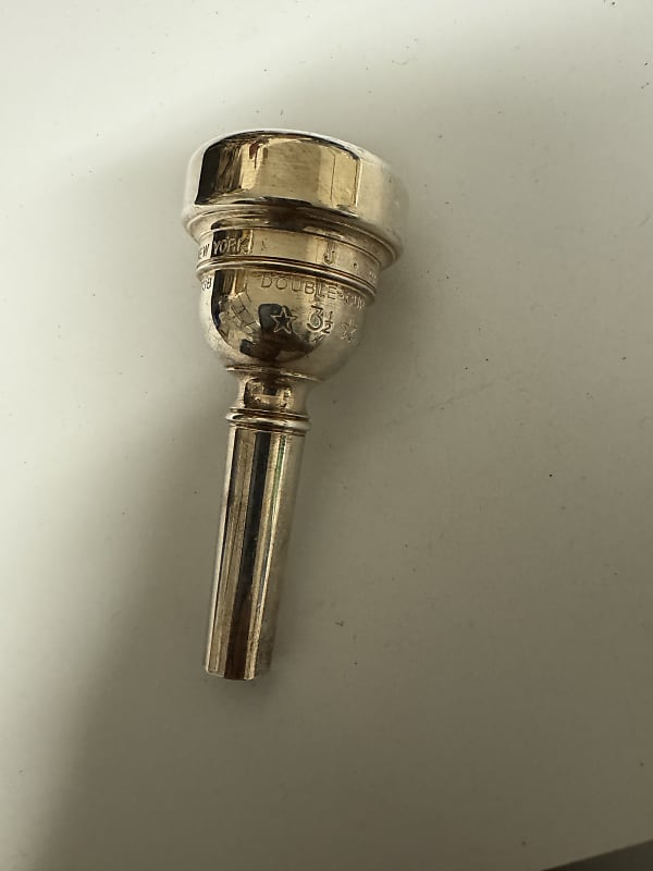 Parduba 3 1/2 trombone mouthpiece Silver plated Reverb