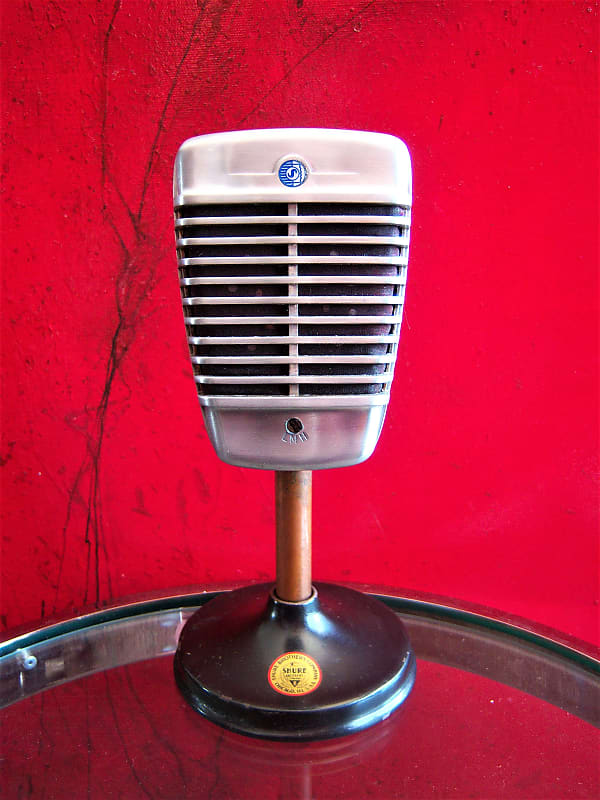 Vintage 1950's Shure 51 dynamic Microphone Nat King Cole