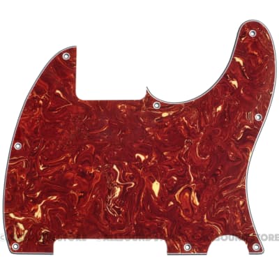 4-Ply RED TORTOISE Pickguard for USA MIM Standard Fender® ESQUIRE Telecaster Tele 8-Hole