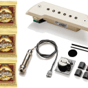 EMG ACS Ivory Acoustic Guitar Soundhole , Bajo Sexto, Or Bajo Quinto Active Pickup  ( 3 STRING SETS)