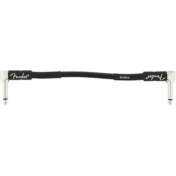 Fender Professional Instrument Patch Cable, 15cm/6in, Black image 1