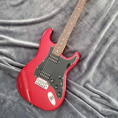 2003 Squier Standard Double Fat Strat Stratocaster Electric Guitar - Candy Apple Red Finish image 2