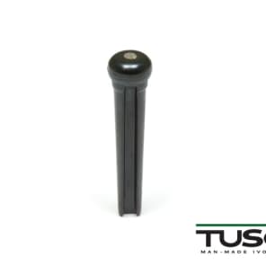Graph Tech PP-2182-00 TUSQ Traditional Style Bridge Pin Set - Black with 2mm Paua Shell Dot Inlay (set of 6) image 5