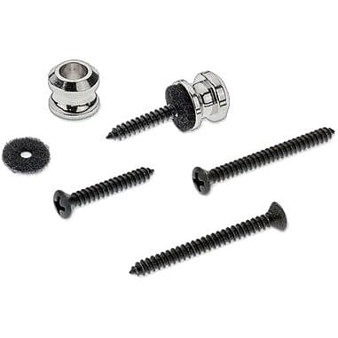 Schaller 24010200 Strap Lock End Pin with Screw, Chrome, 2 Pack image 1