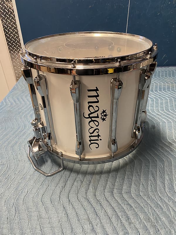 Majestic Endeavor Marching Snare Drum 14” x 10” 2000s White Reverb