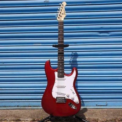 Fujigen FGN JMG6R Mustang Made in Japan Candy Apple Red | Reverb UK