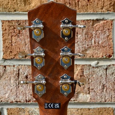 Fender PD-220E Dreadnought, All Mahogany, Ovangkol Fingerboard, Aged Cognac Burst image 8