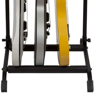 Rok-It Multi Guitar Stand Rack with Folding Design; Holds up to 3 Electric or Acoustic Guitars image 1