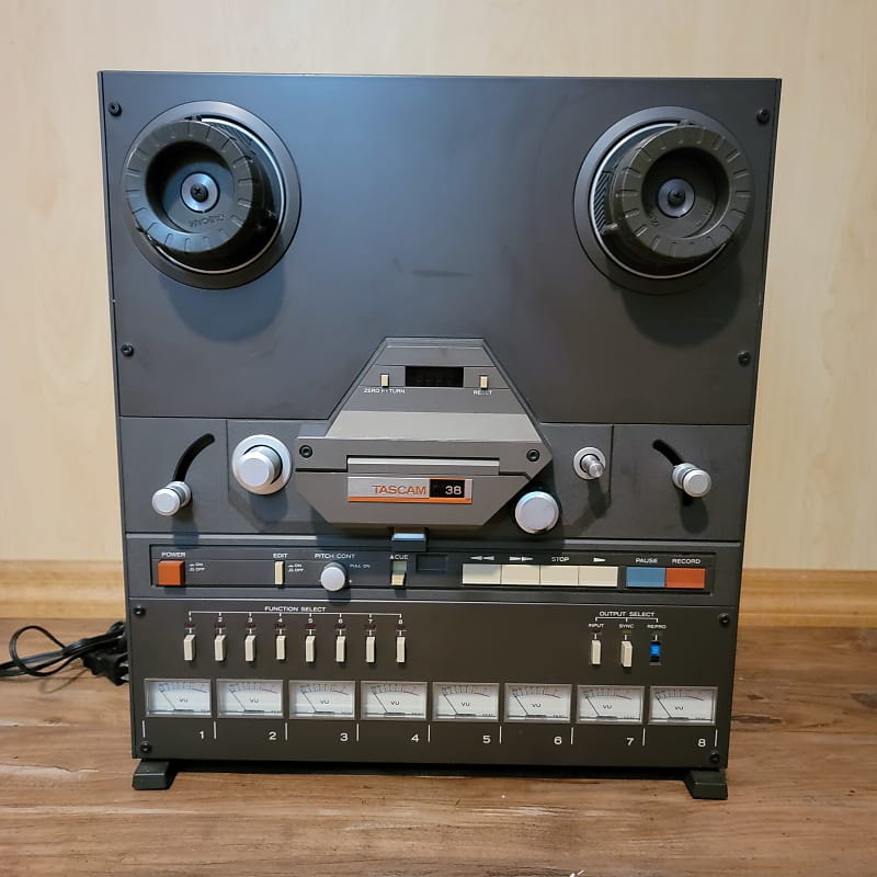 1980 TASCAM 38 1/2 8-Track Reel to Reel Tape Recorder Black