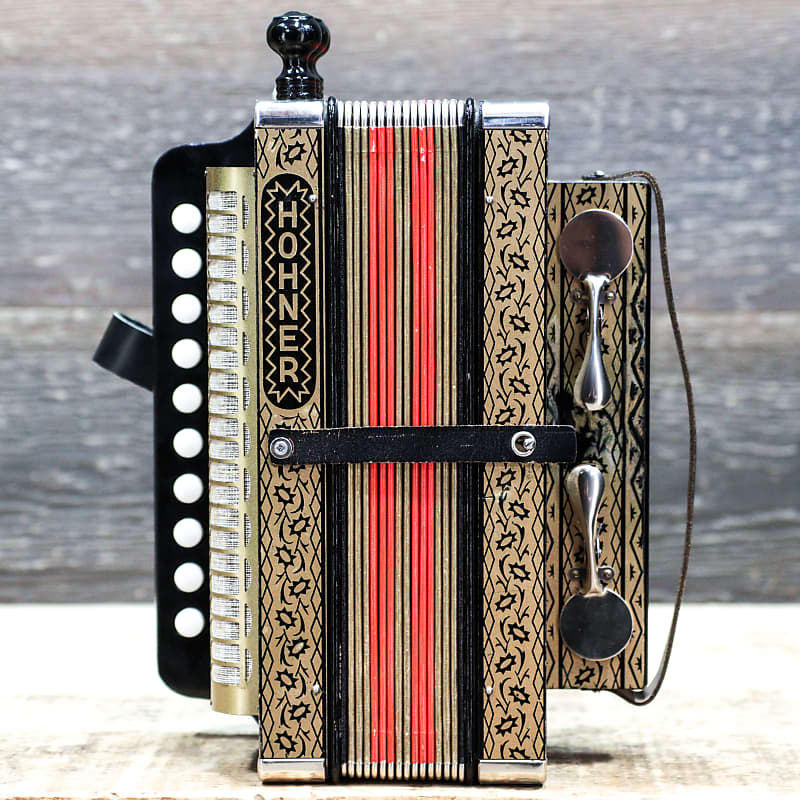 Hohner HA-114 Model 2-Bass 10-Treble Button 4-Stop 
