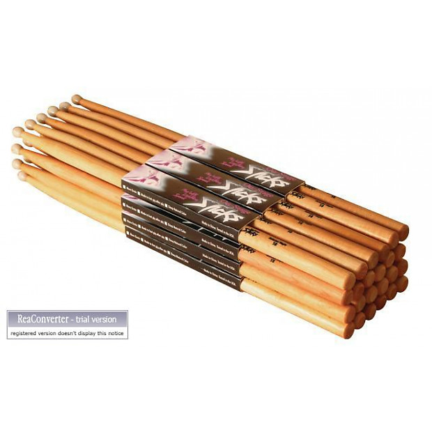On-Stage HN7A Hickory 7A Nylon Tip Drum Sticks (12 Pairs) image 1