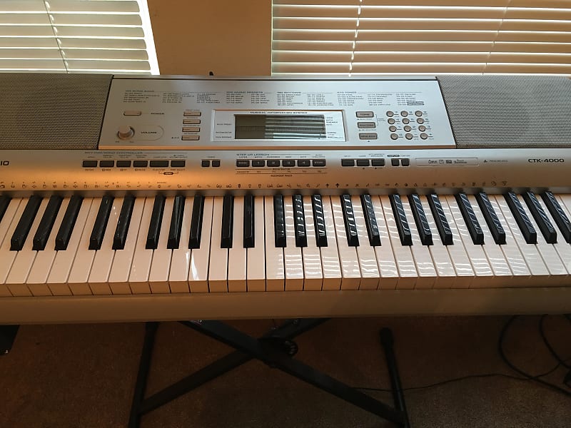 Casio CTK-4000 silver with stand & bend | Reverb