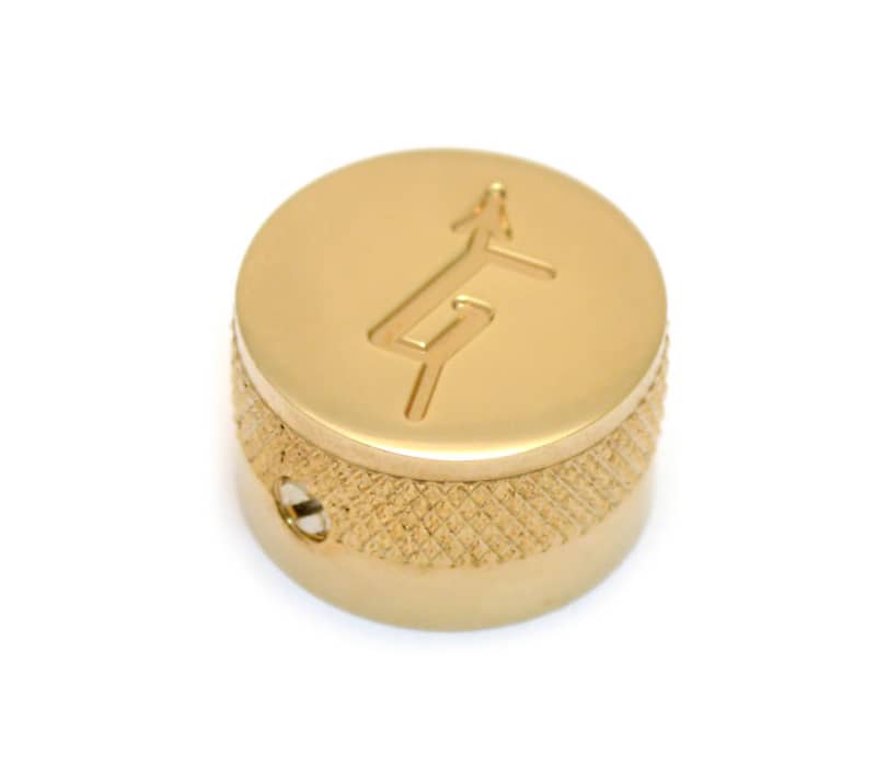 922-1022-000 (1) Gretsch USA Gold "G" Guitar Knob For 1/4" Solid Shaft image 1