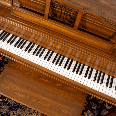 Yamaha Upright Piano | Satin Oak | SN: B1656161 image 4