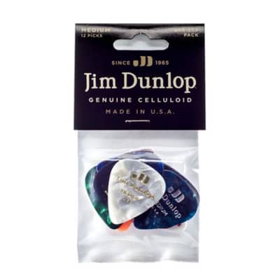 Dunlop PVP106 Celluloid Medium Guitar Pick Variety Pack (12