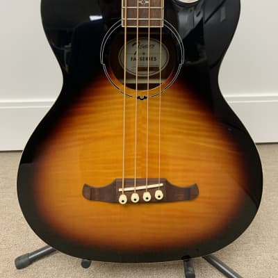 Fender FA-450CE 4-String Acoustic Electric Bass Guitar 3-Tone Sunburst image 2