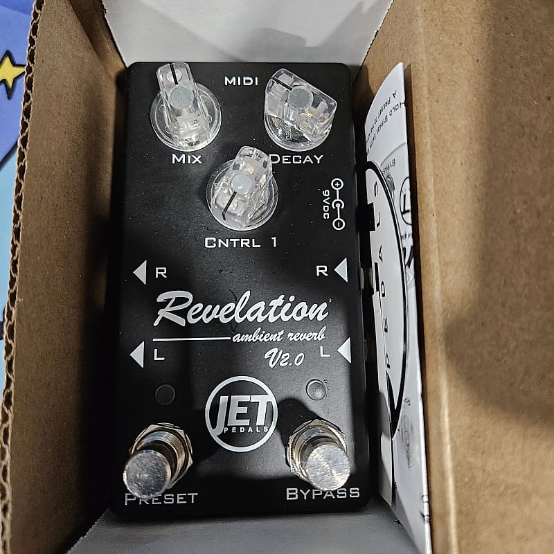 Jet Pedals Revelation Reverb V2 Midi 2023 Black Reverb