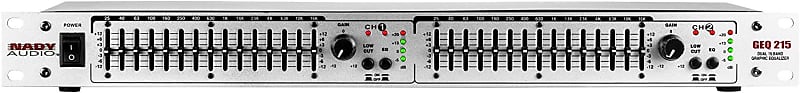 Nady Single Rack Two-Channel Graphic Equalizer - GEQ-215 image 1