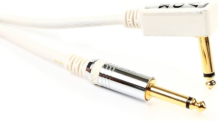 Vox VCC090WH VCC Vintage Straight to Right Angle Coiled Cable - 29.5 foot White image 1