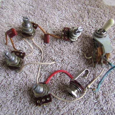 Import Wiring Harness 2 Volume 2 Tone Wing Harness With Jack, Switch & Capacitors 500K Mini Pots image 1