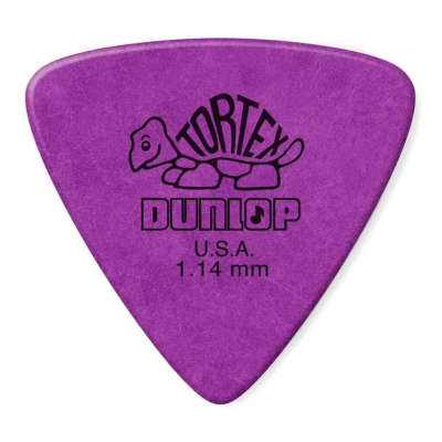 DUNLOP Tortex Triangle Player Pack 6 Piece Purple 1.14mm for sale