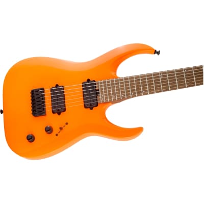 Jackson Pro Series Misha Mansoor Juggernaut HT7 7-String Guitar, Neon Orange image 4