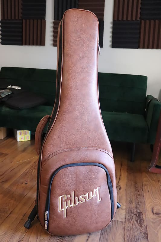 Gibson Les Paul Leather Gig Bag Brown Reverb