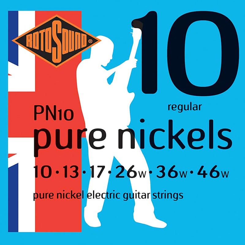 PN10 Rotosound Pure Nickels string set electric pure nickel Reverb