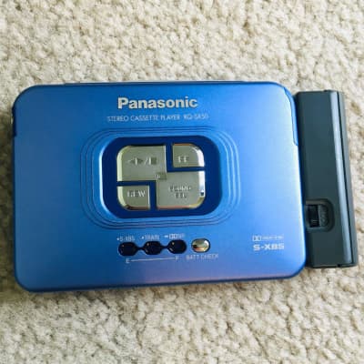 PANASONIC RQ SX50 Walkman Cassette Player, RARE BLUE ! Run tape ! image 2