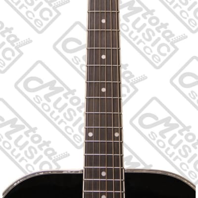 Oscar Schmidt OG2 Left Hand Dreadnought Acoustic Guitar Black w/Hard Case OG2BLH CASE image 4
