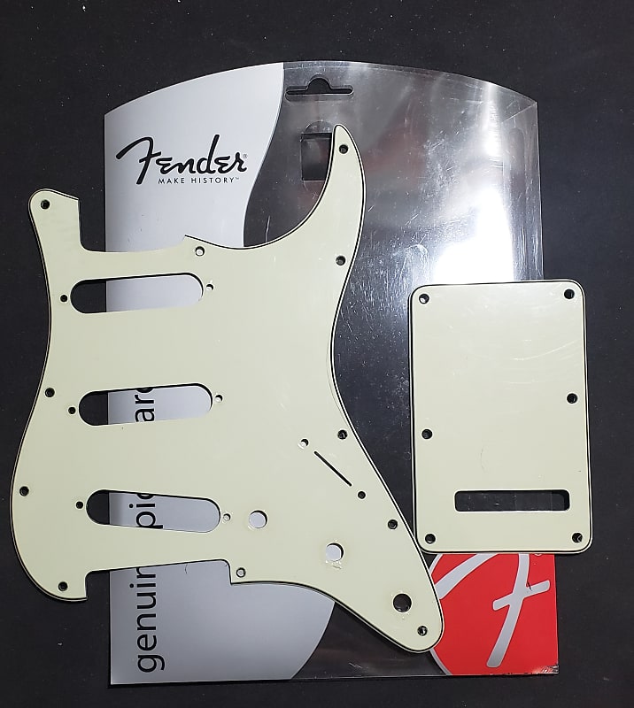 Fender Genuine pickguard and backplate 2010s - Mint Green | Reverb