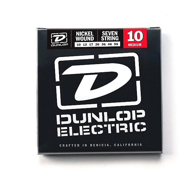 Dunlop DEN1056 Nickel-Plated Steel 7-String Electric Guitar Strings - Medium Light (10-56) image 1