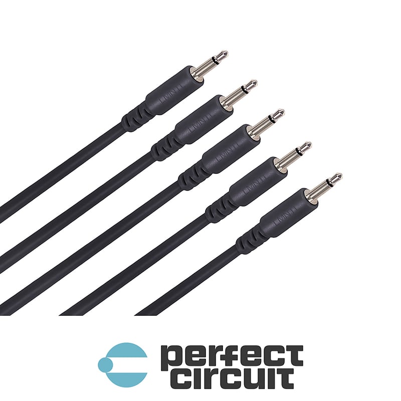 LMNTL 24" 3.5mm Patch Cable 5-Pack (Black) image 1