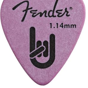 Fender Rock-On Touring Picks, 351 Shape, Extra Heavy 1.14 MM, Purple, 12 Count 2016