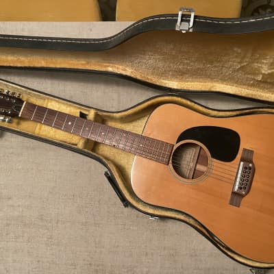 1970’s Elger Custom Built 12 Acoustic Dreadnought Guitar + Case MIJ Japan True Lawsuit Ibanez for sale
