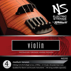 D'Addario NS310 NS 4/4-Scale Electric Violin Strings - Medium