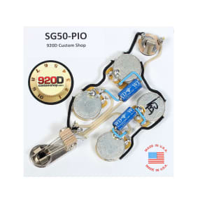920D Custom Shop SG50-PIO SG Wiring Harness w/ CTS 500K Pots, PIO Caps
