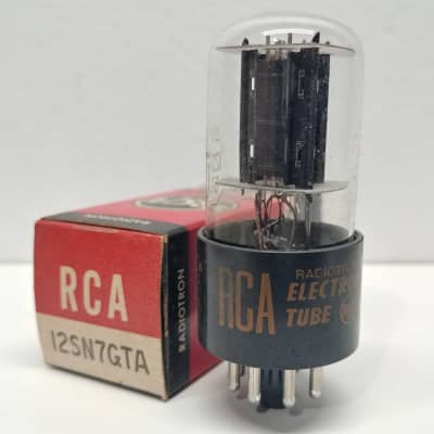 1962 RCA Black Plate 12SN7-GTA Tube 86% 84% HIFI Amp 12SN7 image 1