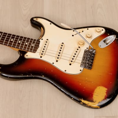 1965 Fender Stratocaster Vintage Electric Guitar Sunburst w/ 1964 Neck Date, Case image 10