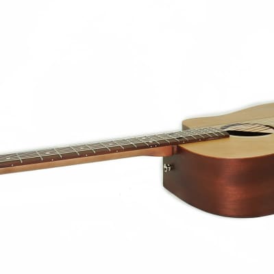 Trembita Brand New Seven 7 Strings Acoustic Guitar Сutaway, Sand Natural Wood made in Ukraine Beautiful sound image 5