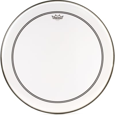 Remo Powerstroke P3 Clear Bass Drumhead - 24 inch with 2.5 inch Impact Pad image 1