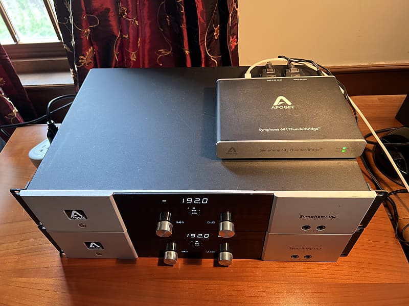 Apogee Symphony 64 MK i 32 analog & 16 AES/EBU I/O & ThunderBridge  thunderbolt II Interface and Cabling