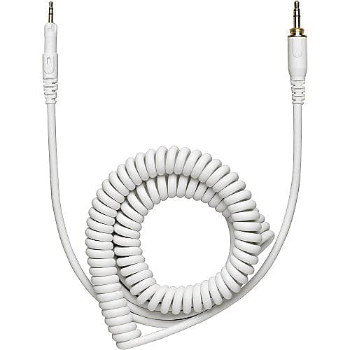 Audio-Technica HP-CC Replacement Cable For Ath-M50Xwh Headphones (White, Coiled)  			