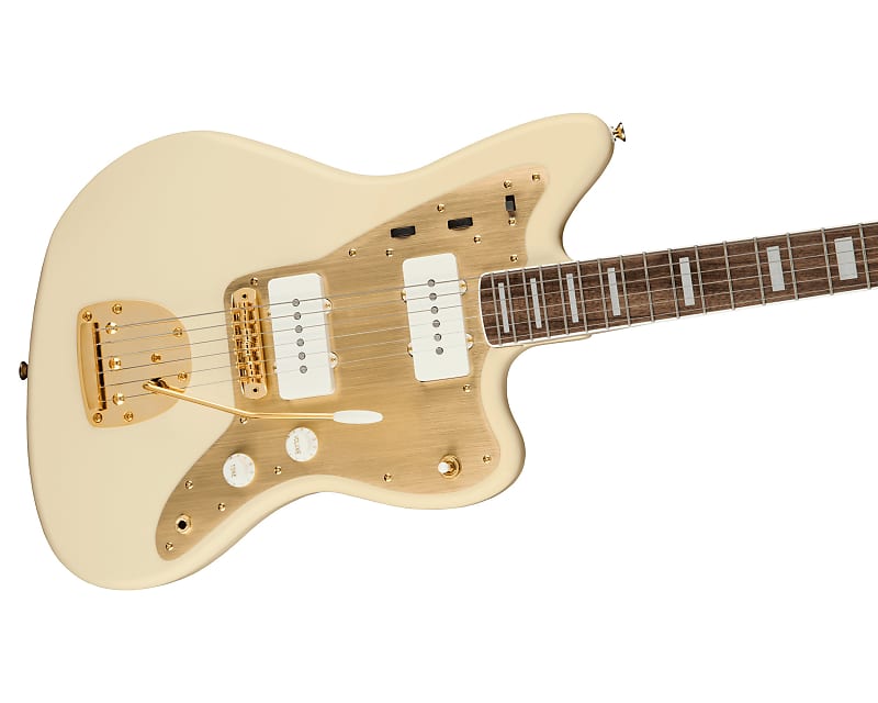 Fender Squier 40th Anniversary Jazzmaster Gold Edition - Olympic White
