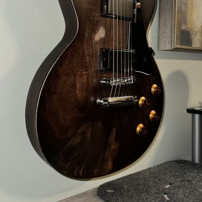 Gibson LPJ 2013 - Chocolate rubbed  Satin distressed vintage image 11