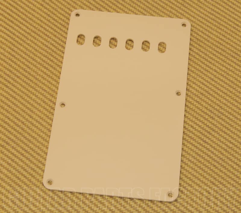 PG-0556-028 1-Ply Cream 6-Hole Back Plate Backplate Strat Stratocaster Guitar image 1