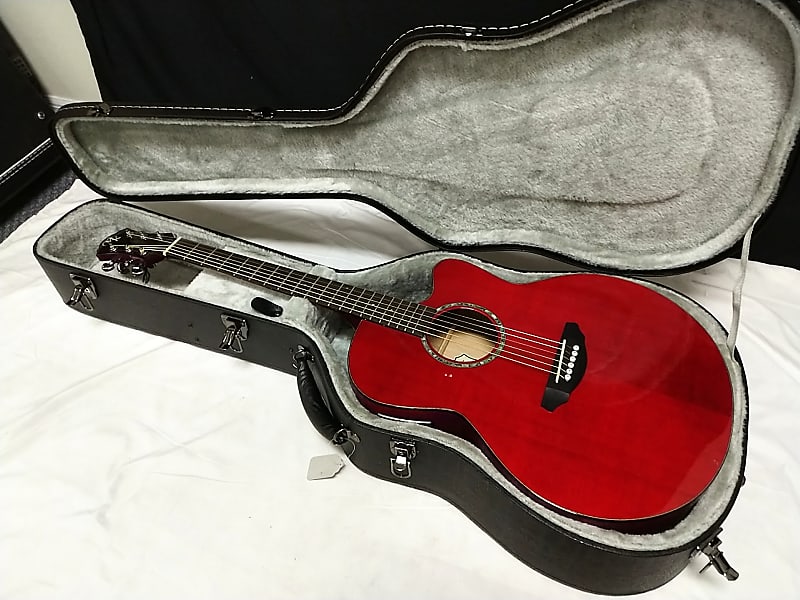MICHAEL KELLY Series 60 JUMBO Cutaway acoustic electric GUITAR Trans Red w/ CASE - B image 1