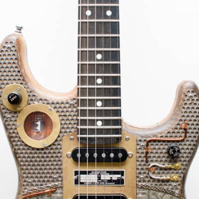 2015 Paoletti Stratospheric Steampunk Wine electric guitar custom handwound strat pickups image 12